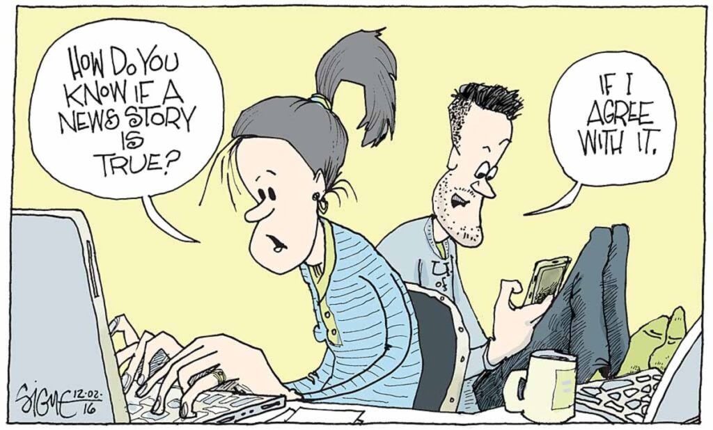 Fake News Political Cartoon Signe Wilkinson